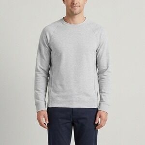 Lululemon Men's City Sweat Crew Raglan Sweatshirt Heathered Light Grey Size XS